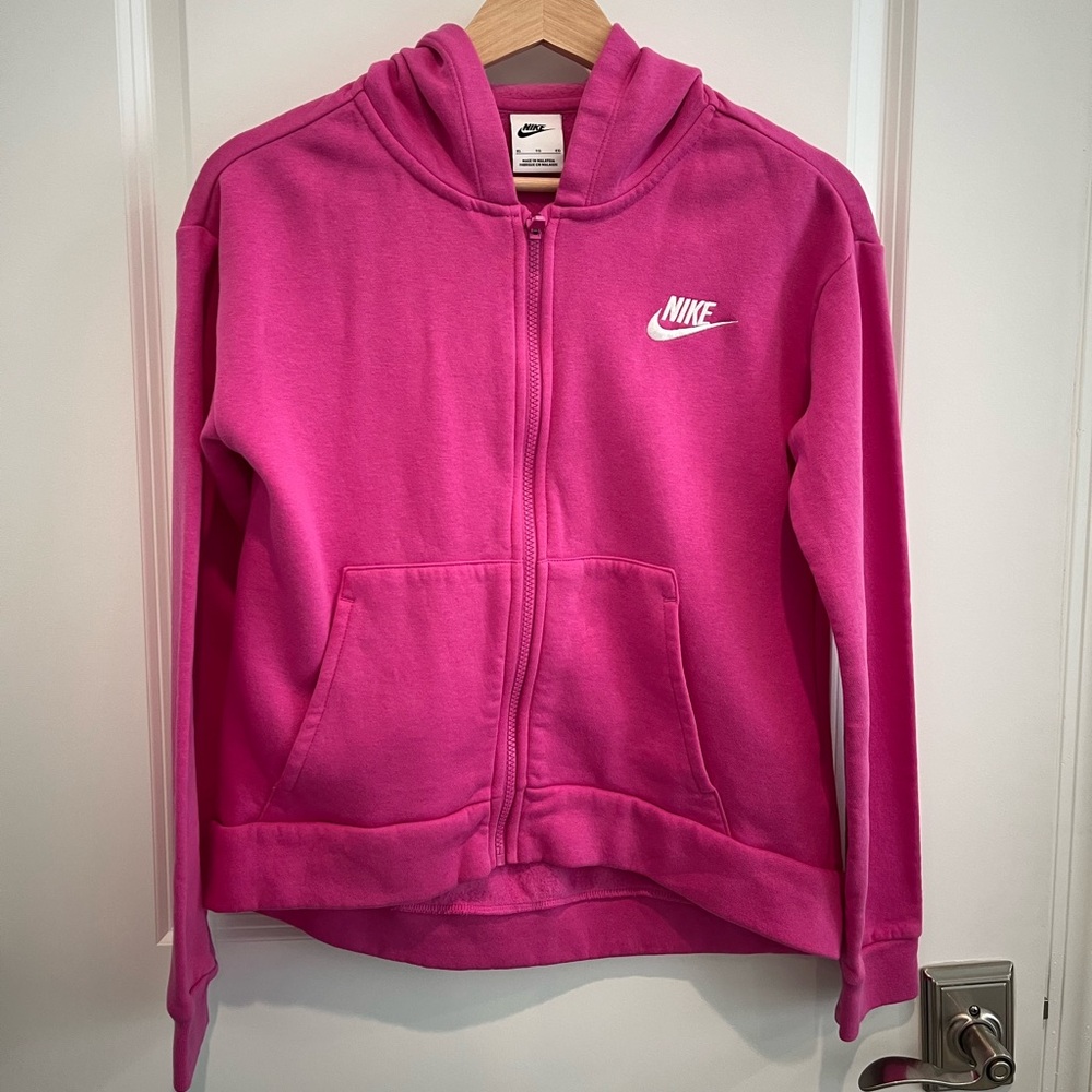 Nike girls pink hoodie sweatshirt